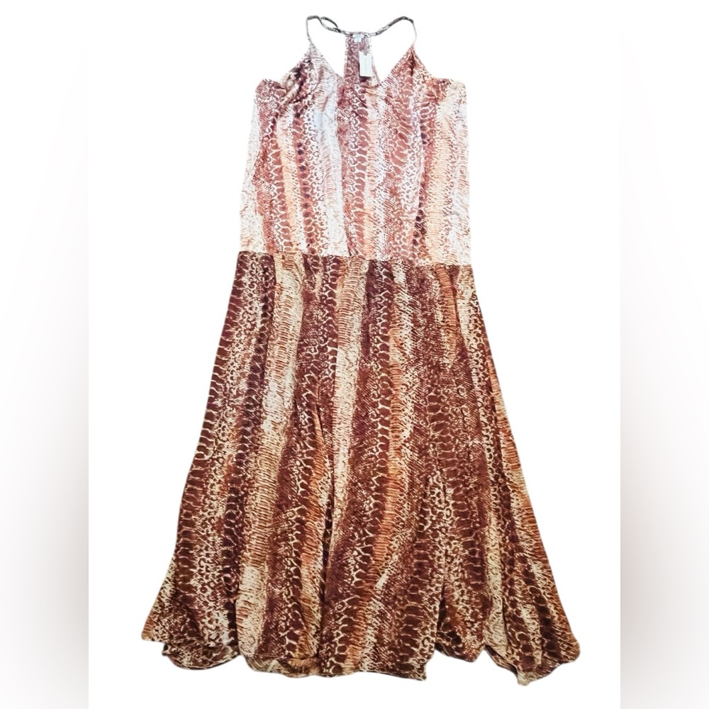 Anthropologie Sleeveless Sheer Midi Dress XL Women's Casual Printed NWT - Picture 4 of 15